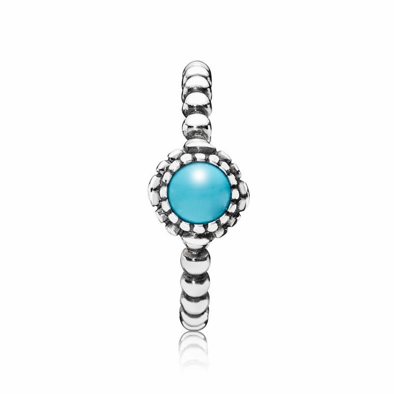 Pandora Birthday Blooms Stackable Ring December Silver Egypt QN7061459